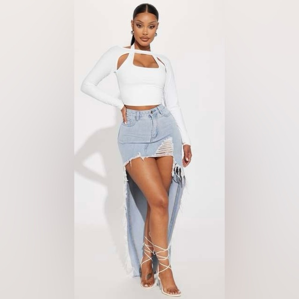 Dramatic Distressed Maxi Skirt Fashion Nova